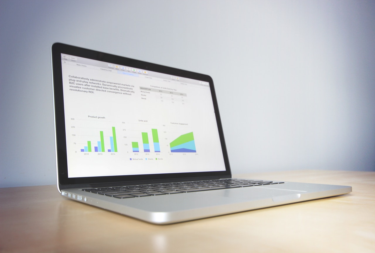 digital marketing analytics on a laptop